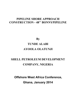 PIPELINE SHORE APPROACH CONSTRUCTION