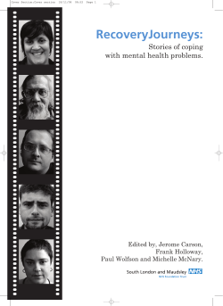 Recovery Journeys - South London and Maudsley NHS Foundation