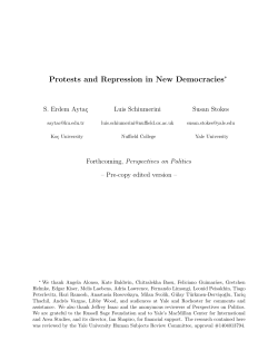 Protests and Repression in New Democracies