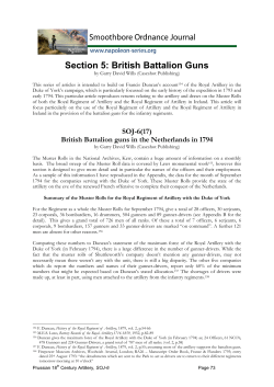 Section 5: British Battalion Guns