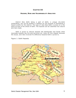 District Disaster Management Plan, New Delhi Figure 1