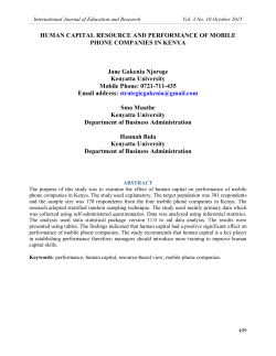 HUMAN CAPITAL RESOURCE AND PERFORMANCE OF MOBILE