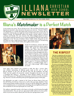 Fall 2013 - Illiana Christian High School
