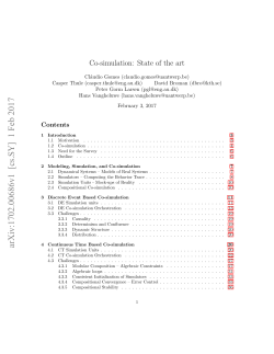 Co-simulation: State of the art