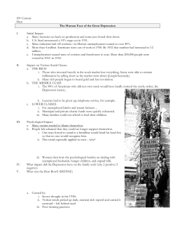 Experiencing the Great Depression notes