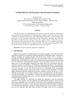 An algorithm for Line Drawing Using Parametric Equation