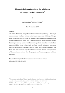 Characteristics determining the efficiency of foreign