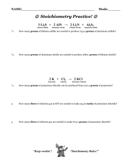 Stoichiometry Practice!