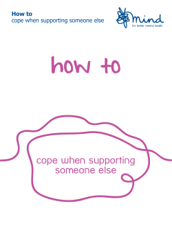 cope when supporting someone else