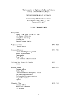 Butrick, Richard P. - Association for Diplomatic Studies and Training