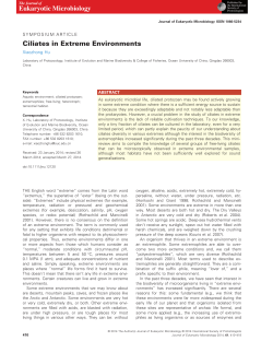 Ciliates in Extreme Environments