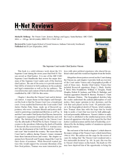 The Supreme Court under Chief Justice Vinson - H-Net