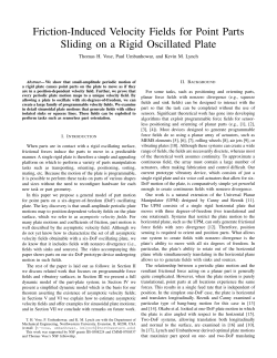 Friction-Induced Velocity Fields for Point Parts Sliding on a Rigid