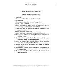 The Dividing Fences Act