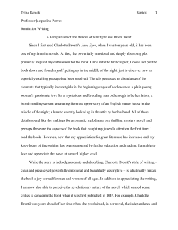 Trina Banick Banick Professor Jacqueline Perret Nonfiction Writing 1