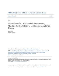 Empowering Middle School Students to Discard the Great Man Theory