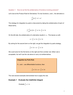How do we find the antiderivative of functions