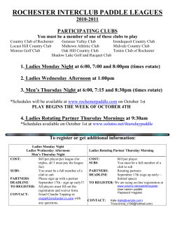 rochester interclub paddle leagues