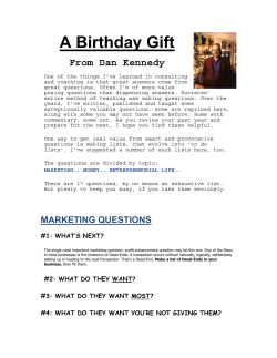 A Birthday Gift From Dan Kennedy