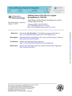 Recognition by NKG2D Making Sense of the Diverse Ligand
