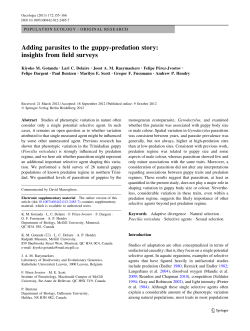 Adding parasites to the guppy-predation story