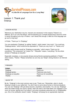 Lesson 1: Thank you!