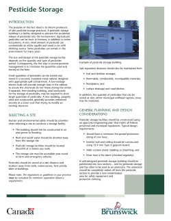Pesticide Storage - Government of New Brunswick