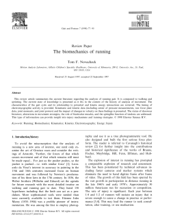 The biomechanics of running