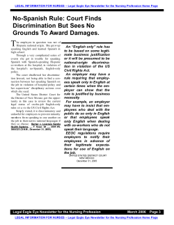 No-Spanish Rule: Court Finds Discrimination But Sees No Grounds