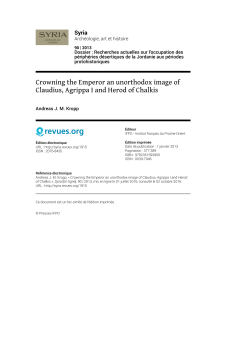 Crowning the Emperor an unorthodox image of Claudius, Agrippa I