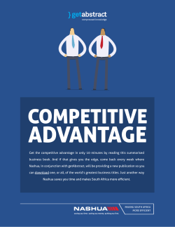 Get the competitive advantage in only 10 minutes by reading this