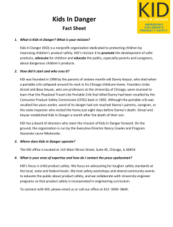 Kids In Danger Fact Sheet