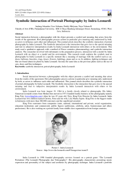 Symbolic Interaction of Portrait Photography by Indra Leonardi