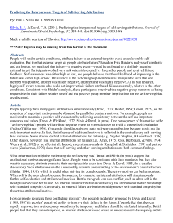 Predicting the Interpersonal Targets of Self-Serving
