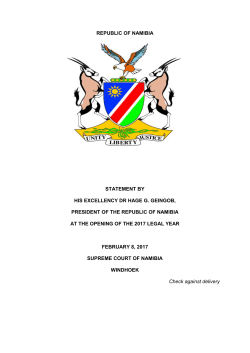 statement by his excellency dr hage g. geingob, president of the