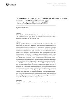 A British, Middle-Class Woman in the Harem