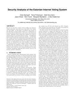 Security Analysis of the Estonian Internet Voting System