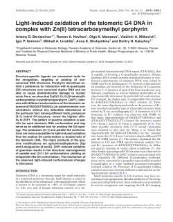Light-induced oxidation of the telomeric G4 DNA