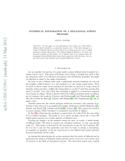 Numerical exploration of a hexagonal string billiard