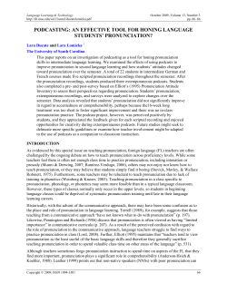 An Effective Tool for Honing Language Students` Pronunciation?