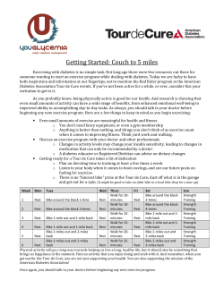 Couch to 5 miles - Tour de Cure