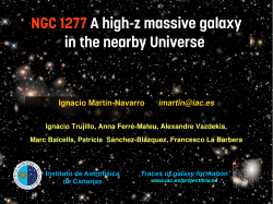 NGC 1277: a relic galaxy candidate