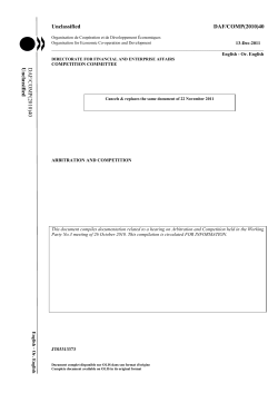 Arbitration and Competition
