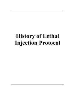 History of Lethal Injection Protocol