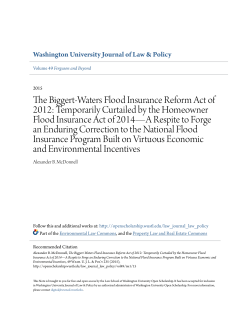 The Biggert-Waters Flood Insurance Reform Act of 2012