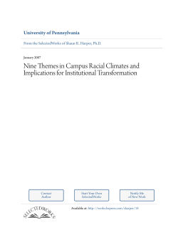 Nine Themes in Campus Racial Climates and Implications for