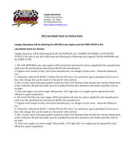 2015 Late Model Stock Car Division Rules Langley Speedway will