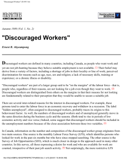 Discouraged Workers
