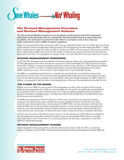 The Revised Management Procedure and Scheme