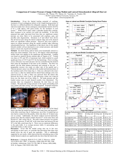 Comparison of Contact Pressure Change Following Medial and